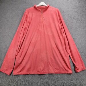 TOMMY BAHAMA Shirt Mens XLT Island Zone Coral Delray Frond Lightweight 1/4 Zip